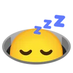 sleeping face + hole