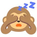 sleeping face + see-no-evil monkey