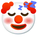 sleeping face + clown face