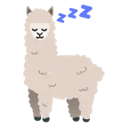 sleeping face + llama