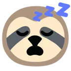 sleeping face + sloth
