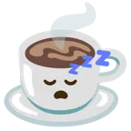 sleeping face + hot beverage
