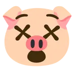 faccina frastornata + muso di maiale