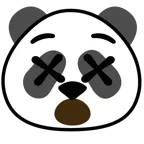 faccina frastornata + panda