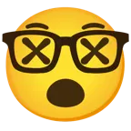 faccina frastornata + faccina nerd