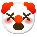 faccina frastornata + faccina pagliaccio