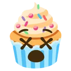 faccina frastornata + cupcake