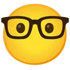 faccina senza bocca + faccina nerd