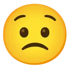 faccina leggermente imbronciata + faccina angosciata