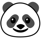 slightly smiling face + panda