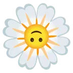 upside-down face + blossom