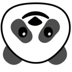 upside-down face + panda