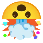 upside-down face + exploding head