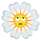 faccina con occhi al cielo + fiore