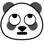 faccina con occhi al cielo + panda