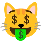 faccina avida di denaro + muso di gatto
