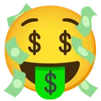 money-mouth face + money-mouth face