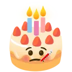 faccina con termometro + torta di compleanno