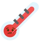 face with thermometer + face with thermometer