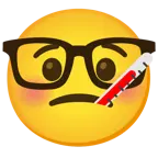 faccina con termometro + faccina nerd