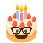 faccina nerd + torta di compleanno