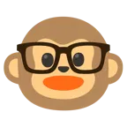 faccina nerd + muso di scimmia