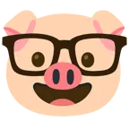 faccina nerd + muso di maiale