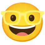 faccina nerd + cuore giallo