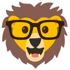 faccina nerd + leone