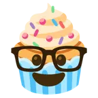 faccina nerd + cupcake