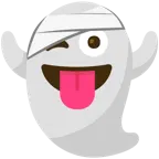 faccina con la testa bendata + fantasma