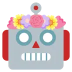 faccina di robot + tulipano