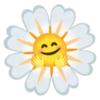 faccina che abbraccia + fiore
