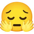 faccina che abbraccia + faccina pensierosa