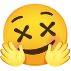 faccina che abbraccia + faccina frastornata