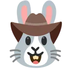 faccina con cappello da cowboy + muso di coniglio