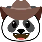 faccina con cappello da cowboy + panda