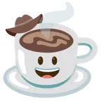faccina con cappello da cowboy + bevanda calda