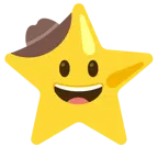 faccina con cappello da cowboy + stella