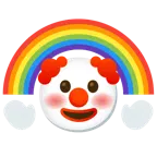 faccina pagliaccio + arcobaleno