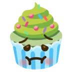 faccina nauseata + cupcake