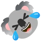 rolling on the floor laughing + koala