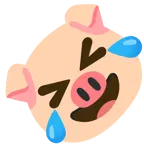 rolling on the floor laughing + pig face