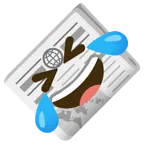 rolling on the floor laughing + newspaper