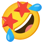 rolling on the floor laughing + star-struck