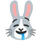 drooling face + rabbit face