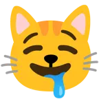 drooling face + cat face