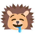 drooling face + hedgehog