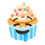 drooling face + cupcake