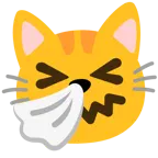faccina che starnutisce + muso di gatto